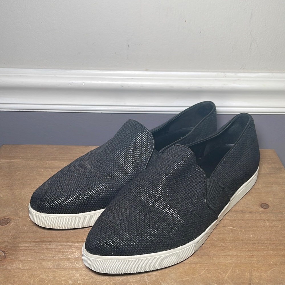 Vince Black Slip-On Sneakers